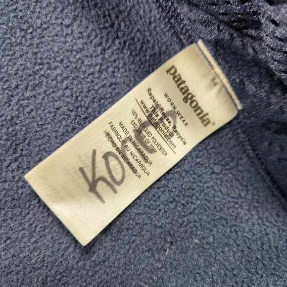 Patagonia‎ Synchilla Men's Medium Blue Full Zip Fleece Jacket Camping Hiking Ski - Picture 7 of 14